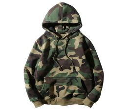 Army Green Camouflage Hoodies Winter Mens Camo Fleece Pullover Hooded Sweatshirts Hip Hop Swag Cotton Streetwear S2XL2454639