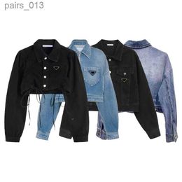 Kadın Ceketler Tasarımcı Ceketler Denim Ceket Düğmesi Mektuplar Bahar Sonbahar Tarzı Lady Kıyafet Kadın Kotu 240305