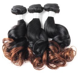Ombre Peruvian Spring Curl Virgin Hair 4Bundles Unprocessed Virgin Ombre Hair Extensions Two Tone 1B4 Colour Human Hair Bundles9366528