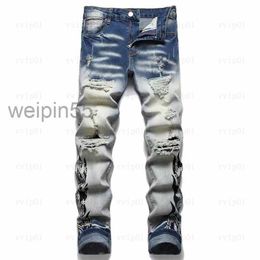 Mens Jeans Designer Men Purple Women Man Amirs Slim Fit Denim Letter Print Pants Fashion Luxury Holiday Outdoor Streetwear Clothing Big Size Trousers Jeandzvteq03