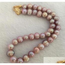 Chains Gorgeous 12 -1M South Sea Baroque Lavender Pearl Necklace 18 Drop Delivery Jewellery Necklaces Pendants Dhx35