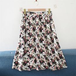 Skirts Japanese Floral Mid Length Skirt Half