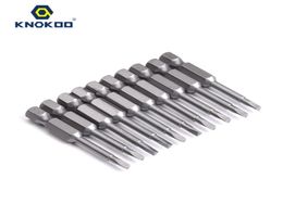 KNOKOO 10pcs lot 1 4 50 TA2 3 Screw Drill Bit 50MM Screw Driver Bits Hex 6 35 Shank Magnetic Triangle Shaped Driver Bits232D7011360