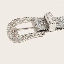 Belts Cowgirl Bling Rhinestones Belt Studded For Woman Men