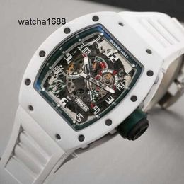 Exclusive Watch Hot Wrist Watches RM Wristwatch Rm030 White Ceramic Le Mans Limited Edition Fashion Leisure Business Sport