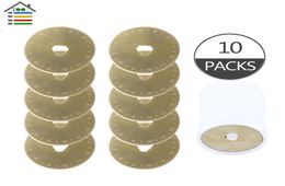 10pack titanium coated 45mm replacement rotary cutter blades sharpener sks7 quilting sewing for olfa fiskar7184306