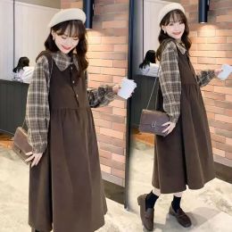 Dresses Maternity Thick Dresses Spring Winter Clothes For Pregnant Women Pregnancy Full Sleeve Dress Mother Clothing