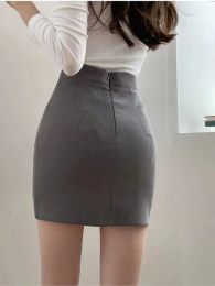 Skirt Basic Mini Skirts Women Summer Slim Sexy Office Lady Korean Style Trendy Clothing High Waist Allmatch Temperament Spring Aline