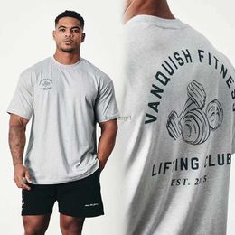 Mens T-shirts Summer Gym T-shirts Fitness Oversized 100 Cotton Men Women t Shirt High Quality Bodybuilding Men Clothes Print Tee P230516