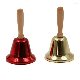 Party Supplies Colorful Metal Christmas Hand Bell Handle Design Handbell 2024 Kids Gifts Santa Claus Jingle Bells Navidad Xmas Decoration