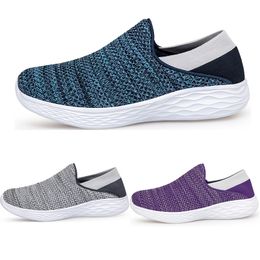 Men Women loafers Running Shoes Soft Comfort Black White Beige Grey Red Purple Green Blue Mens Trainers Slip-On Sneakers GAI size 39-44 color49