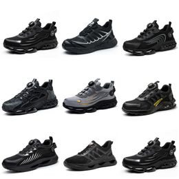 Running shoes GAI four Men Women triple black white dark blue Mesh breathable Comfortable sport sneaker