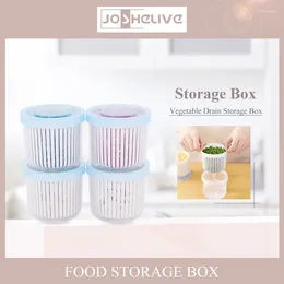 Storage Bottles Food Drain Sealed Box Garlic Onion Refrigerator Fresh Kitchen Accessories Organiser Round Ginger