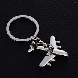 Keychains 10PCS Metal Aircraft Keychain Charm Airplane Car Key Ring Holder Alloy Keyfobs For Keys Bag Keyring Creative Jewelry Gift J035