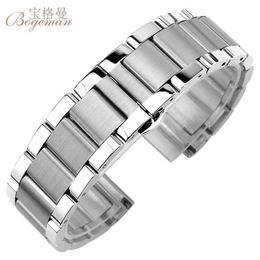 Solid 316L Stainless Steel Watchbands Silver 18mm 20mm 21mm 22mm 23mm 24mm Metal Watch Band Strap Wrist Watches Bracelet tool226a