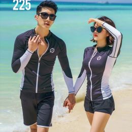 Swimwear Womens Men Long Sleeve Rash Guard Swimsuit Sun Protection Sport Wetsuit 23 Pieces Swimsuit Set Water Sports Beachwear Tracksuit