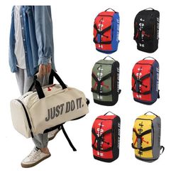 Outdoor Duffel Bags Large Capacity Gym Bag with Shoe Compartment Travel Backpack for Men Women Sports Fiess Handbag Adjustable Shoulder Strap