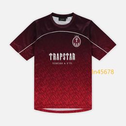 T-shirt da uomo Maglia da calcio Trapstar Mesh Blu nero rosso T-shirt sportiva da uomo 2024