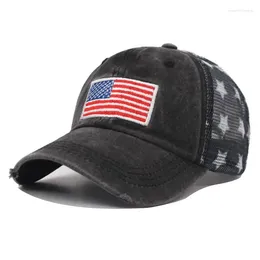 Ball Caps Summer USA Flag Mesh Women's Baseball Cap Men Hats For Women Snapback Casquette Bone Hip Hop Gorras Sun Dad Hat