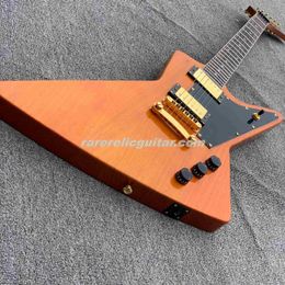 Custom Natural Korina EX Electric Guitar Stopbar Tailpiece Bridge Humbucker Pickups Grover Tuners Dot Inlay Gold Hardware