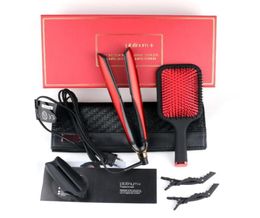 Hair Straighteners hair brush sets Professional Styler Flat Straightener Hair Styling tool Red Color High quality1387185