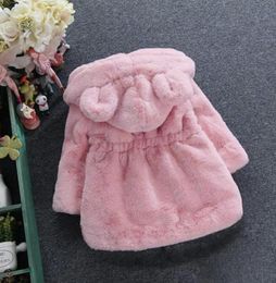 Jackets Winter Baby Girls Clothes Faux Fur Coat Fleece Show Jacket Warm Snowsuit Hooded Children039s Outerwear20986051759943