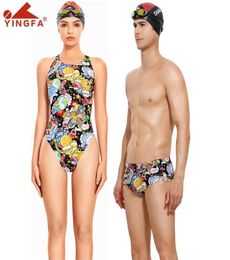 Yingfa new digital printing professional training competition swimsuit female racing quickdrying antichlorine women swimwear 2108219308