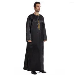 Ethnic Clothing Eid Saudi Arabic Men Robe Tassel Jubba Thobe Muslim Abayas Islamic Dress Dubai Turkey Thoube Dishdasha Djellaba Abaya Kaftan