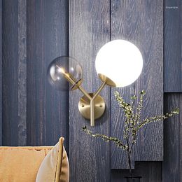 Wall Lamp Celebrity Personality Two Ball Head Contracted Sitting Room Of Bedroom The A Bed