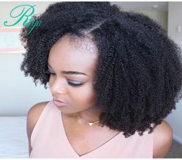 Afro Kinky Curly braziian full Lace Front Wig With Baby Hair Short simulation Human Hair synthetic wig With Baby Hair Bleached Kno8517998