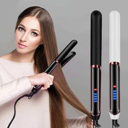Professional Portable flat iron fourth gear ceramic hair iron straightener and curler 2 in 1 hair straightener device 240219