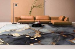 Carpets Modern Nordic Large Carpet Living Room 3D Print Gold Black Red Colorful Abstract For Kitchen Bedroom Area Rug Custom Home 6889375