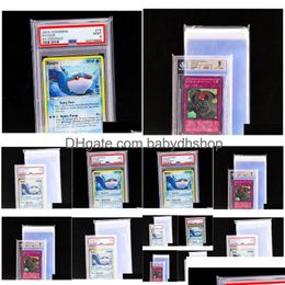 Card Games Resealable Graded Bags Sleeves Game 1 Pack Of 100Pcs Psa Beckett Screwdown Drop Delivery Toys Gifts Puzzles Dhxy3 Dhnfb