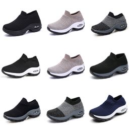 Running shoes GAI Men Women grey triple black white dark blue Mesh breathable platform Shoes sport sneaker Seven