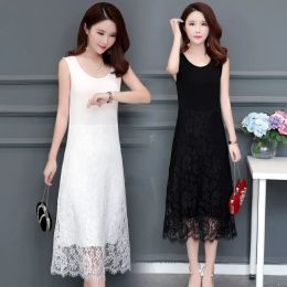 Dress Summer Lace Dress Sleeveless Dress Large Size Dress Strap Skirt Woman Dress Vestido De Mujer Femme Robe