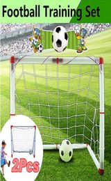 1pcs 126x45x71cm Kids Mini Football Gate Goal Post Net Ball Pump Soccer Door Outdoor ABS Sport Match Training Toy2081019