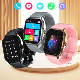Fiess Tracker Custom Face Sleep Monitor 1.73 Inch Women Men Pedometer Smart Watch for IOS Android Phones