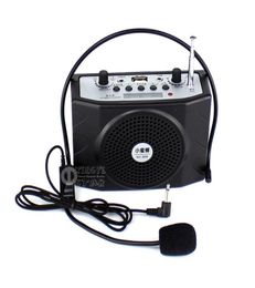 Portable Amplifier o Megaphone Mini Speaker Wireless Radio FM USB Player Loudspeaker With Microphone For Teaching Speech Tour Guide9584651