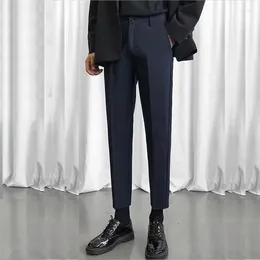 Men's Suits Customised High-quality Spring And Summer Suit Pants Business Office Elastic Classic 9-point Formal