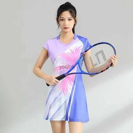 Active Dresses Sport Badminton Women Tennis Dress Short Sleeve Table Tennis golf Womens Suit Tennis Running Dress For Girl Women yoga shirts