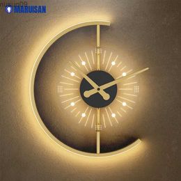 Wall Lamp Modern LED Clock Wall Lamps For Bedside Corridor Aisle Hotel Living Room Foyer Kitchen Porch Lights Luminaria Indoor Lighting