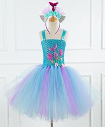 Girls Mermaid Candy DrKids lipop Modeling Frock Baby Girl Performance Costumes Summer Children Birthday Party Clothes X05096635732