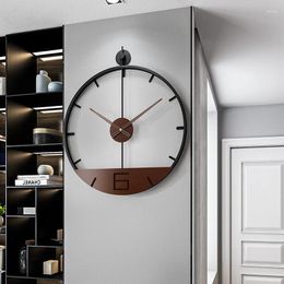 Wall Clocks Modern Minimalist Living Room Solid Wood Silent And Decorative Clock