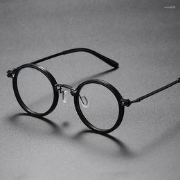 Sunglasses Frames Fashion Alloy Round Glasses Frame Men Myopia Prescription Eyeglass Women Retro Metal Blue Light Eyeglasses