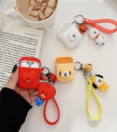 Airpods Pros case Bells luxury silicone soft shell with The same pendant TWS Antifall protective sleeve For cover9079433