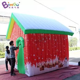 wholesale Personalised 5mLx4mWx3.5mH (16.5x13.2x11.5ft) giant inflatable Christmas house air blown Santa buildings for outdoor party event decoration toys sport