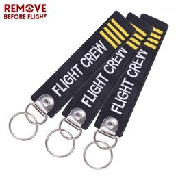 Keychains 30 PCS LOT Flight Crew Keychain For Aviation Gift Embroidery Key Chain Fashion Jewelry Promotion Christmas Gifts1252w