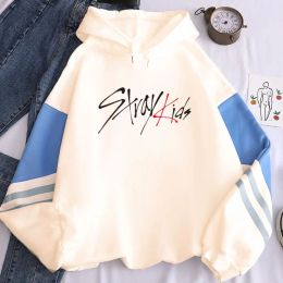 Sweatshirts New Harajuku Korean Style KPOP Straykids Stray Kids Album Women Hoodies Sweatshirts Long Sleeve Patchwork Hooded Tops Pullovers
