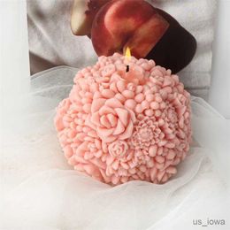 Candles Succulent plant ball candle silicone mould succulent flower cake chocolate silicone mould soap mould