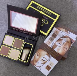 Face Makeup Cocoa Contour Kit Highlighters Palette Nude Colour Chocolate Eyeshadow with Contour Buki Brush7128956